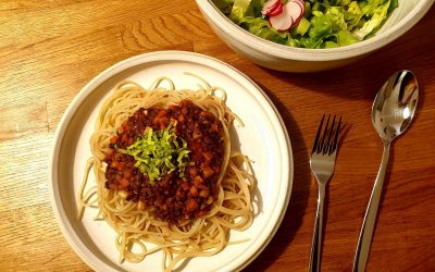 Rezepte aus der Schulküche – Vegane Spaghetti mit Linsenbolognese