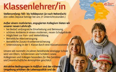 Klassenlehrer/in (m/w/d) für die neue 1. Klasse